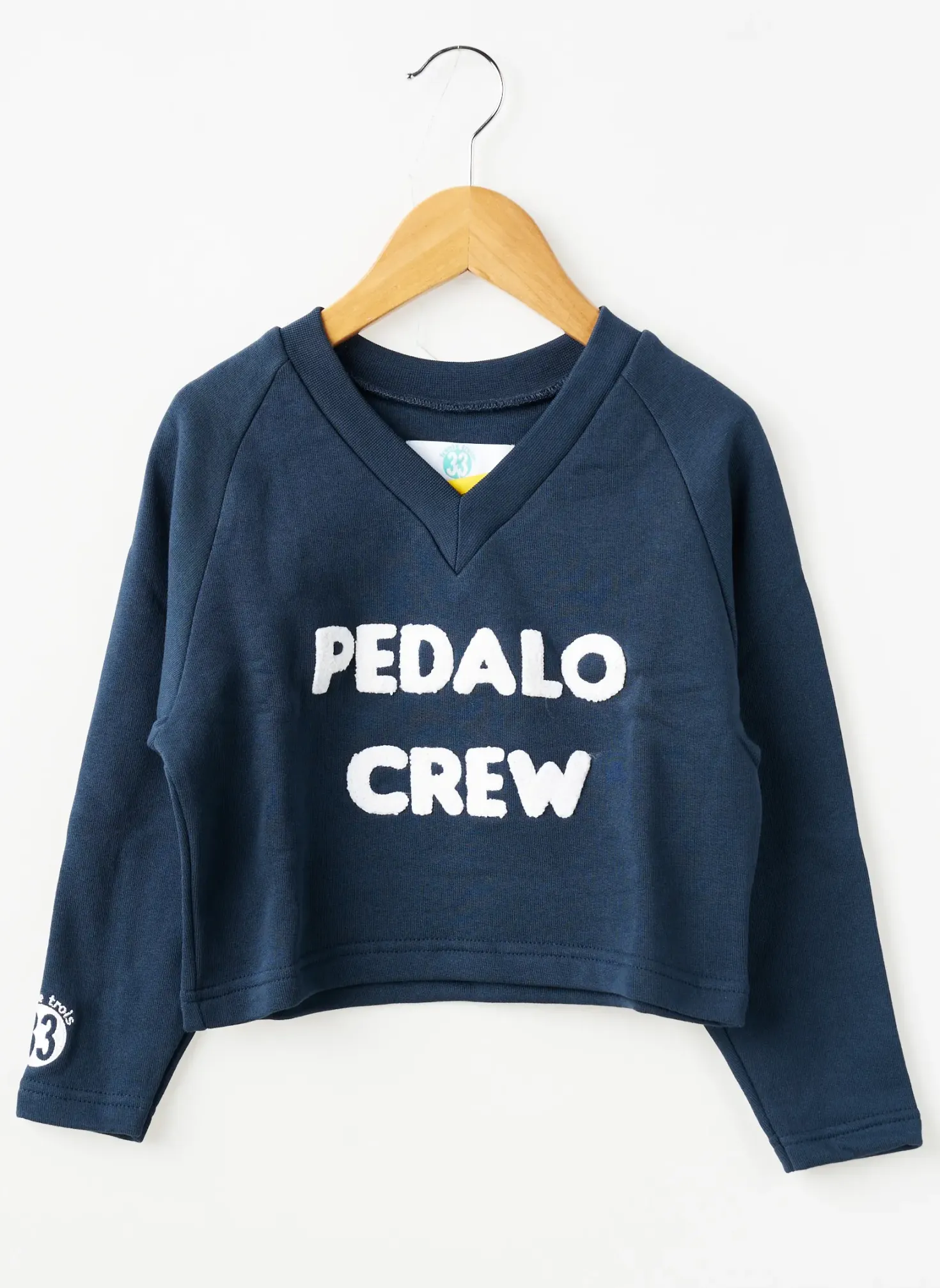Sweat-shirt Trente Trois Bleu Manches Longues