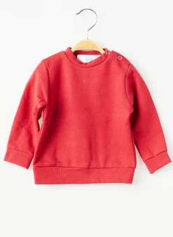 Sweat-shirt Trente Trois Rouge Manches Longues