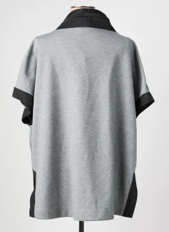 Sweat-shirt Tuzzi Gris Manches Courtes