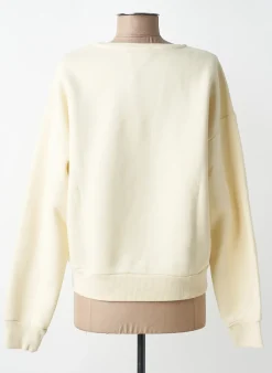 Sweat-shirt Villa Bleue Beige Manches Longues