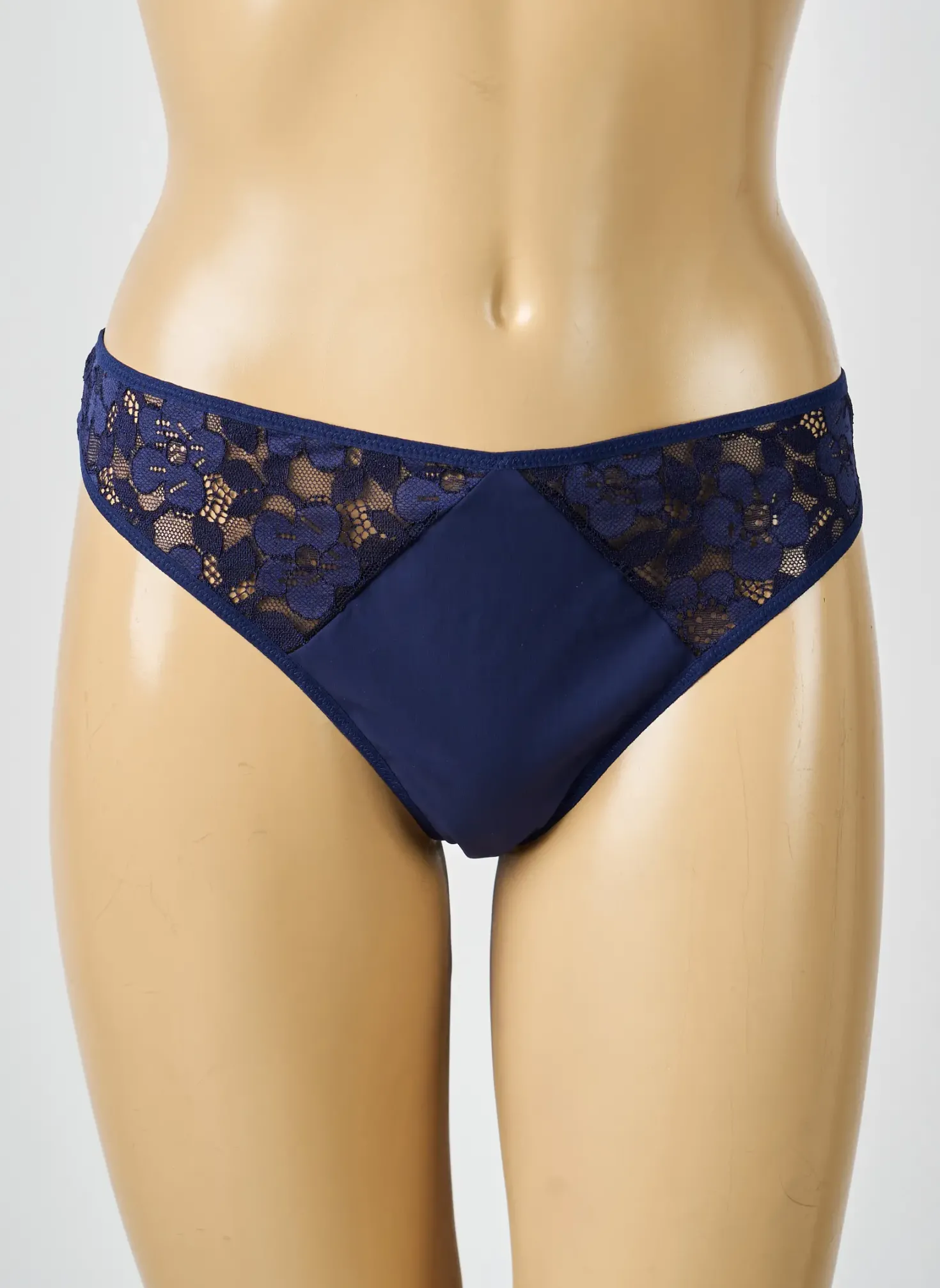 Tanga Simone Perele Bleu