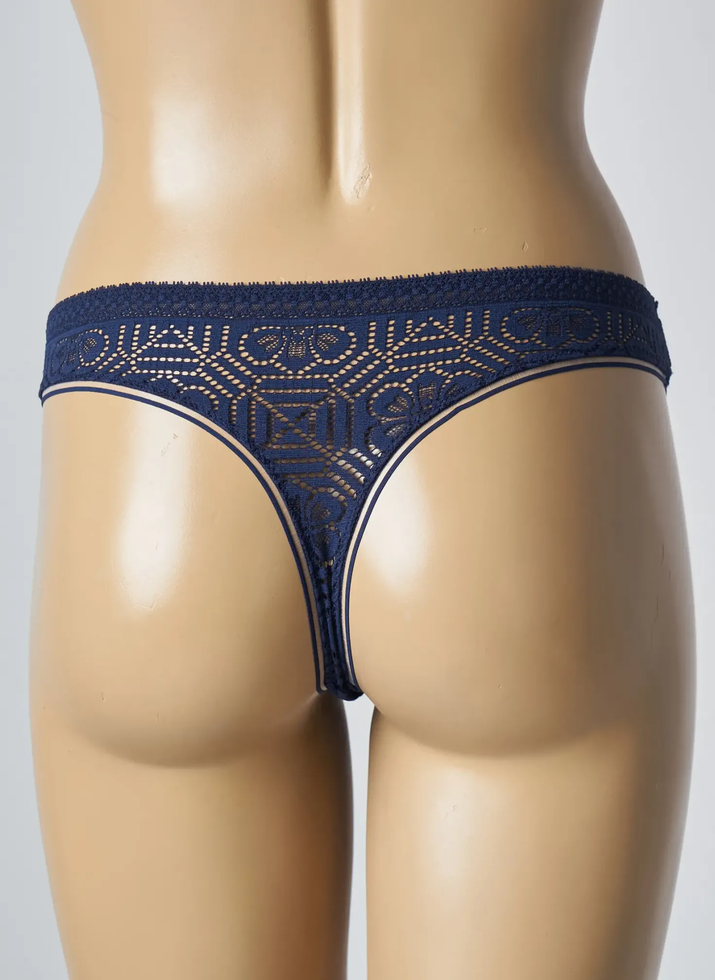 Tanga Simone Perele Bleu