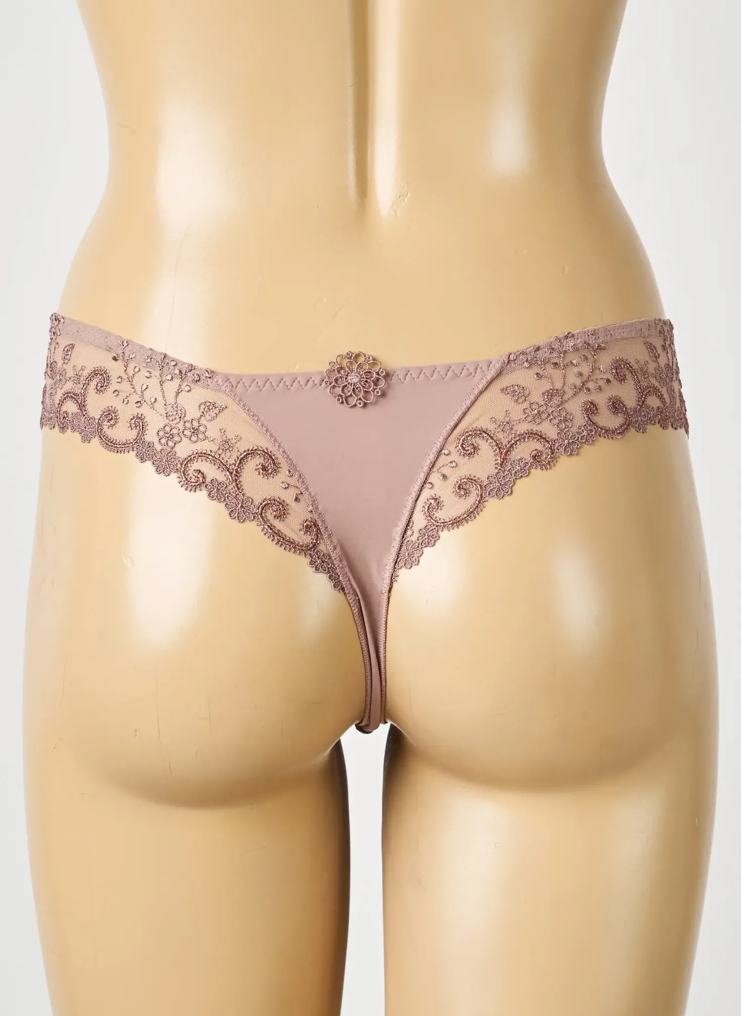 Tanga Simone Perele Marron