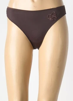 Tanga Simone Perele Marron