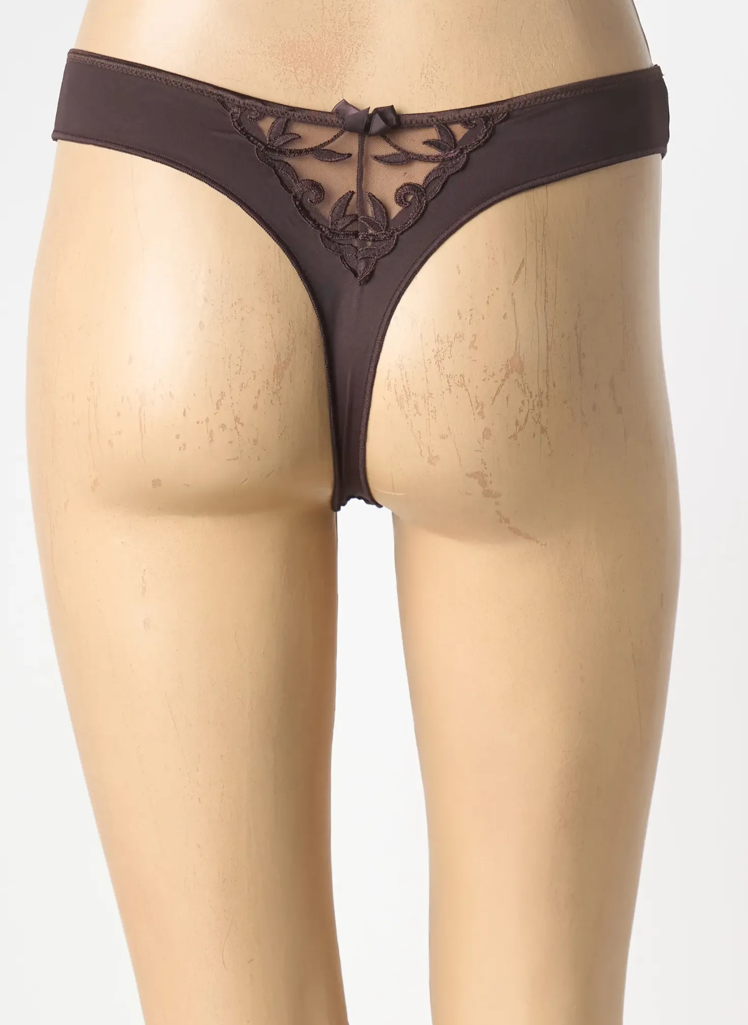 Tanga Simone Perele Marron