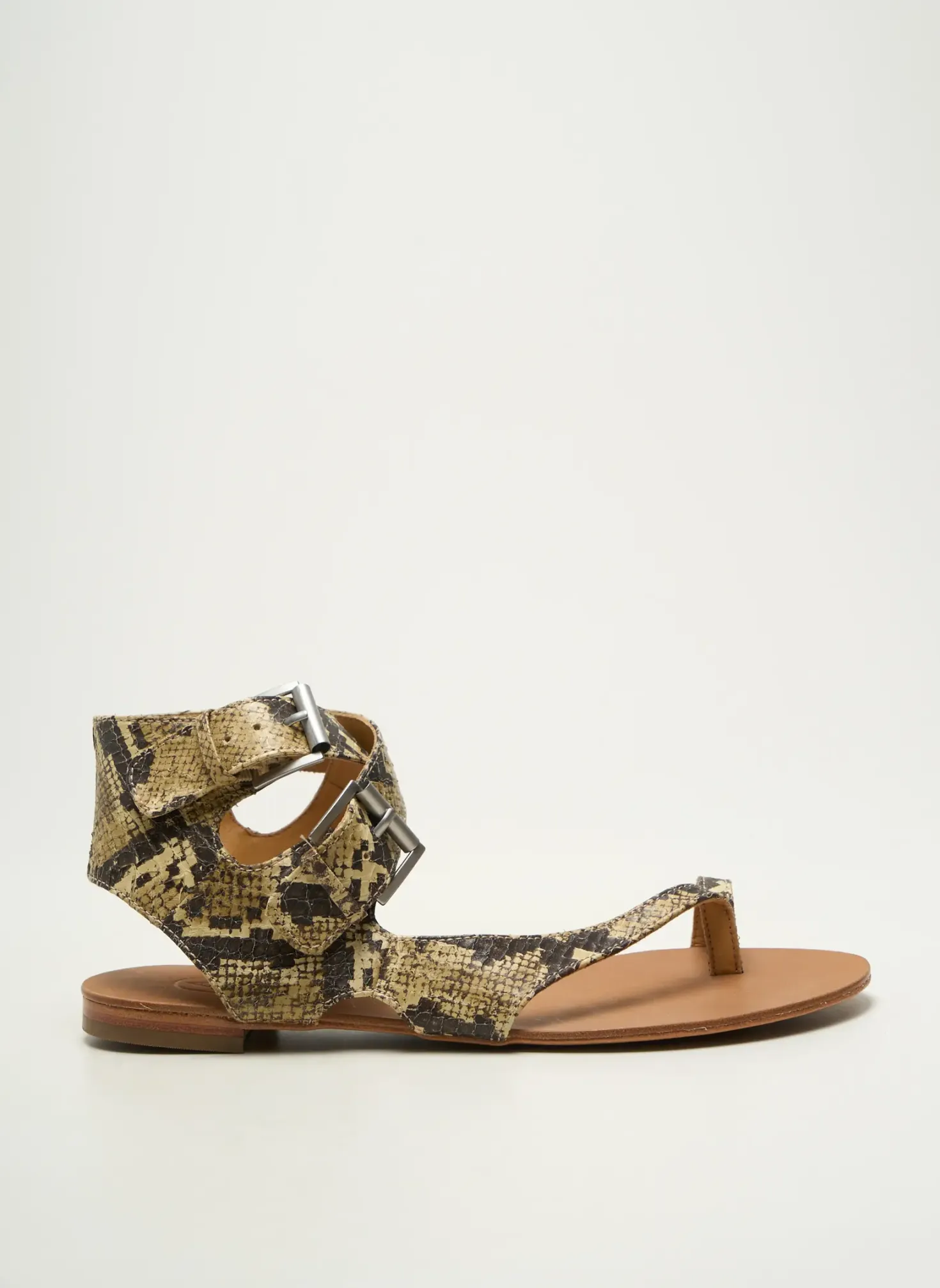 Tongs Ash Marron Talon Plat Jusqu'à 3cm