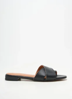 Tongs Bella Storia Noir Talon Plat Jusqu'à 3cm