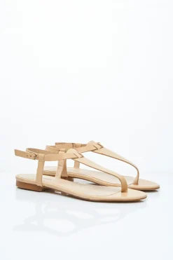 Tongs Bluegenex Beige Talon Plat Jusqu'à 3cm