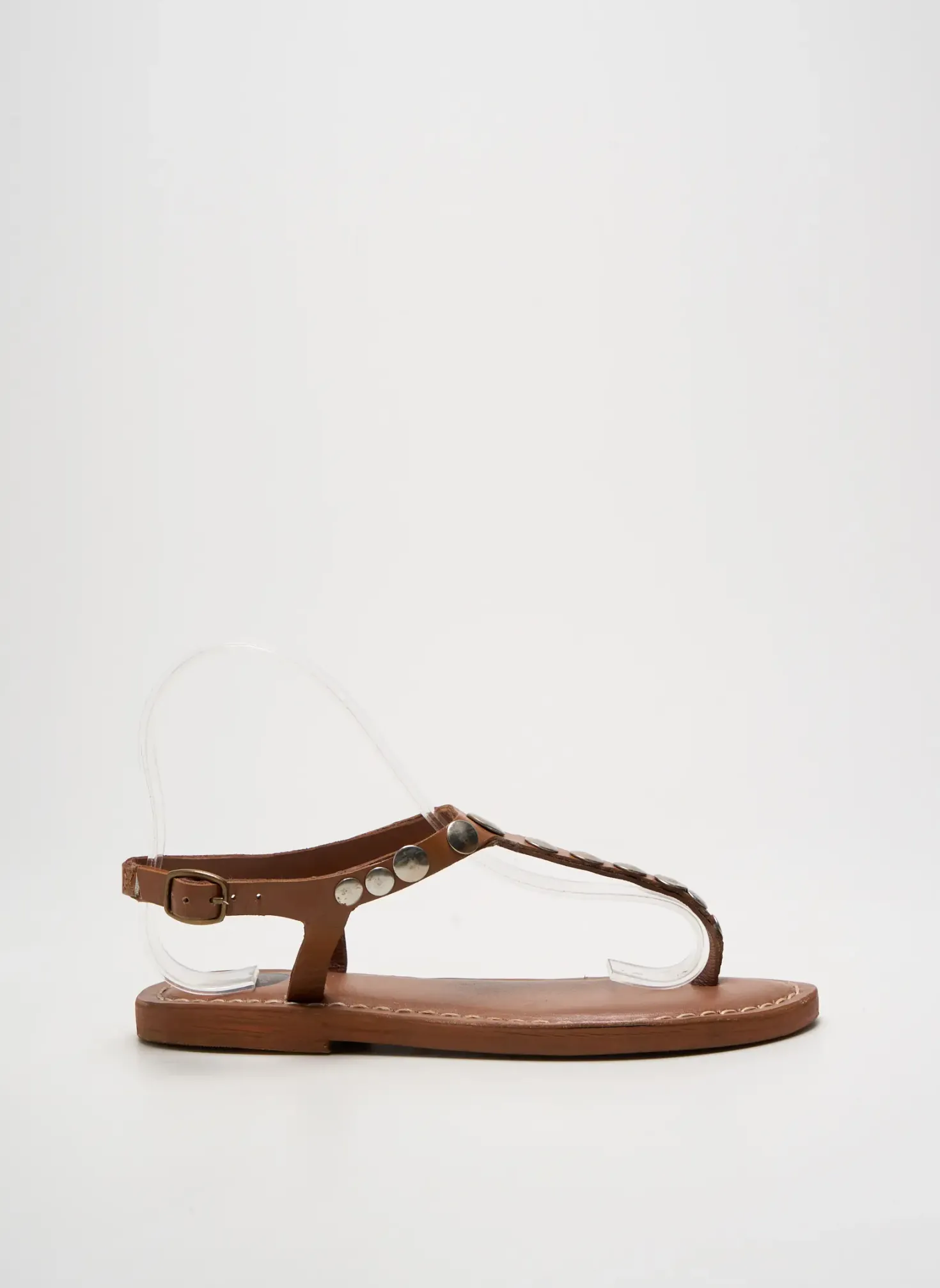 Tongs Bsbee Marron Talon Plat Jusqu'à 3cm