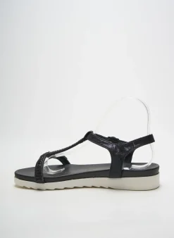 Tongs Elue Par Nous Noir Talon Plat Jusqu'à 3cm