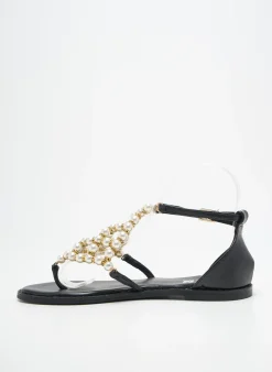 Tongs Elue Par Nous Noir Talon Plat Jusqu'à 3cm