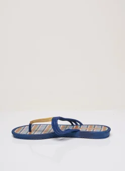Tongs Grendha Bleu Talon Plat Jusqu'à 3cm