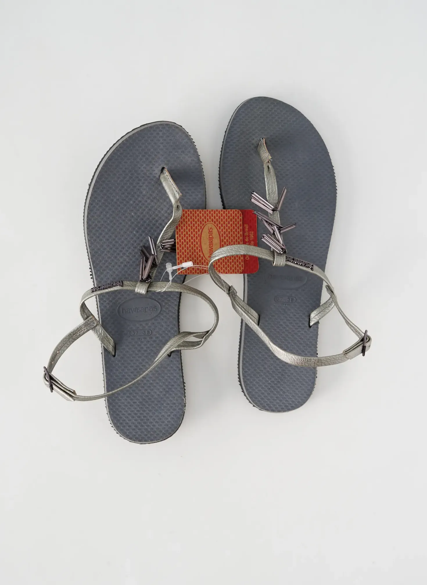 Tongs Havaianas Argent Talon Plat Jusqu'à 3cm