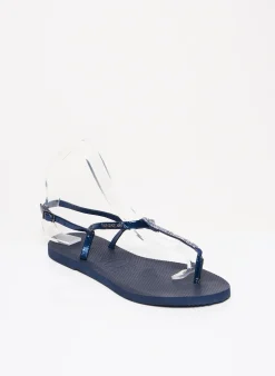 Tongs Havaianas Bleu Talon Plat Jusqu'à 3cm