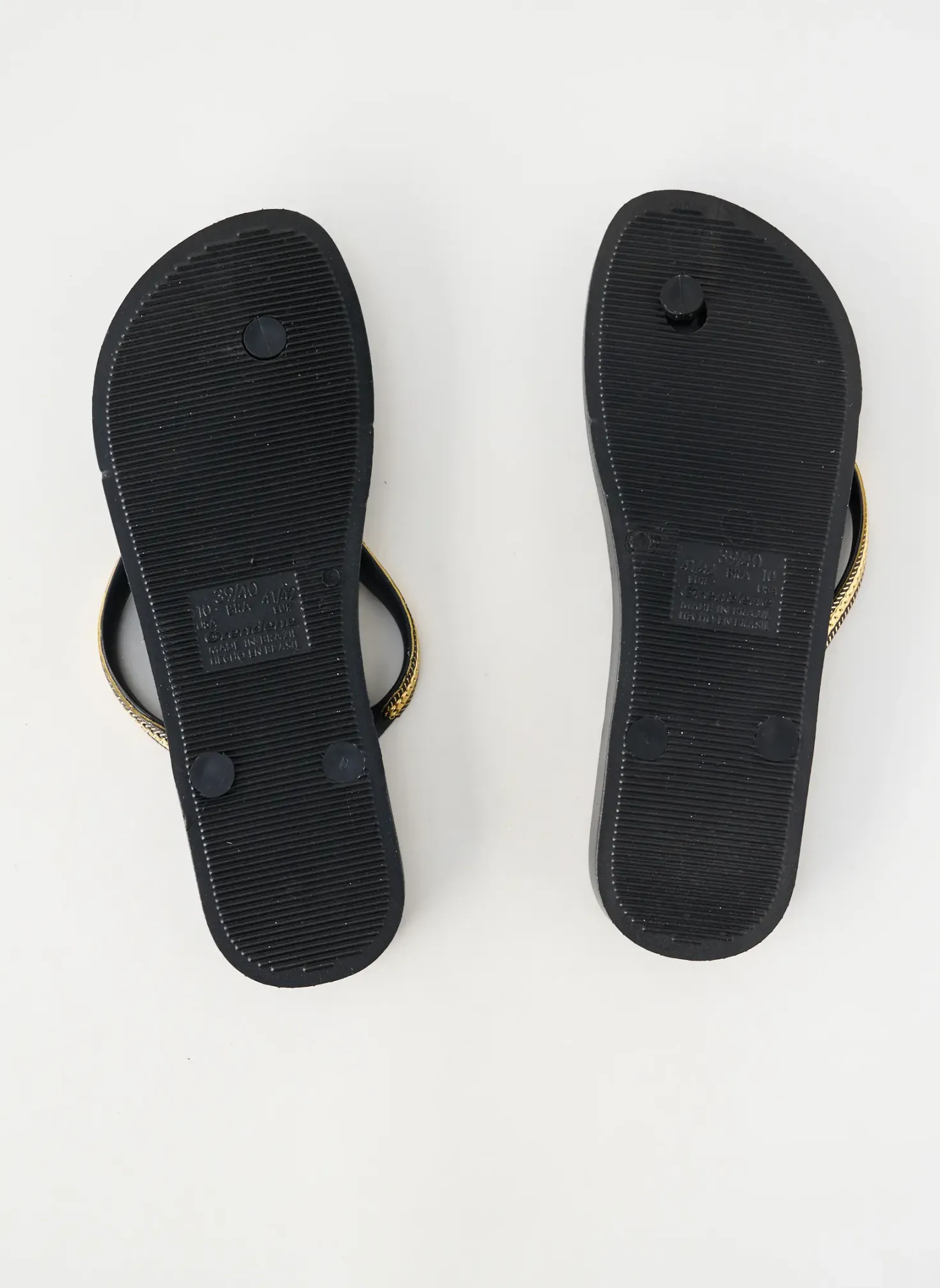 Tongs Ipanema Or Talon Plat Jusqu'à 3cm