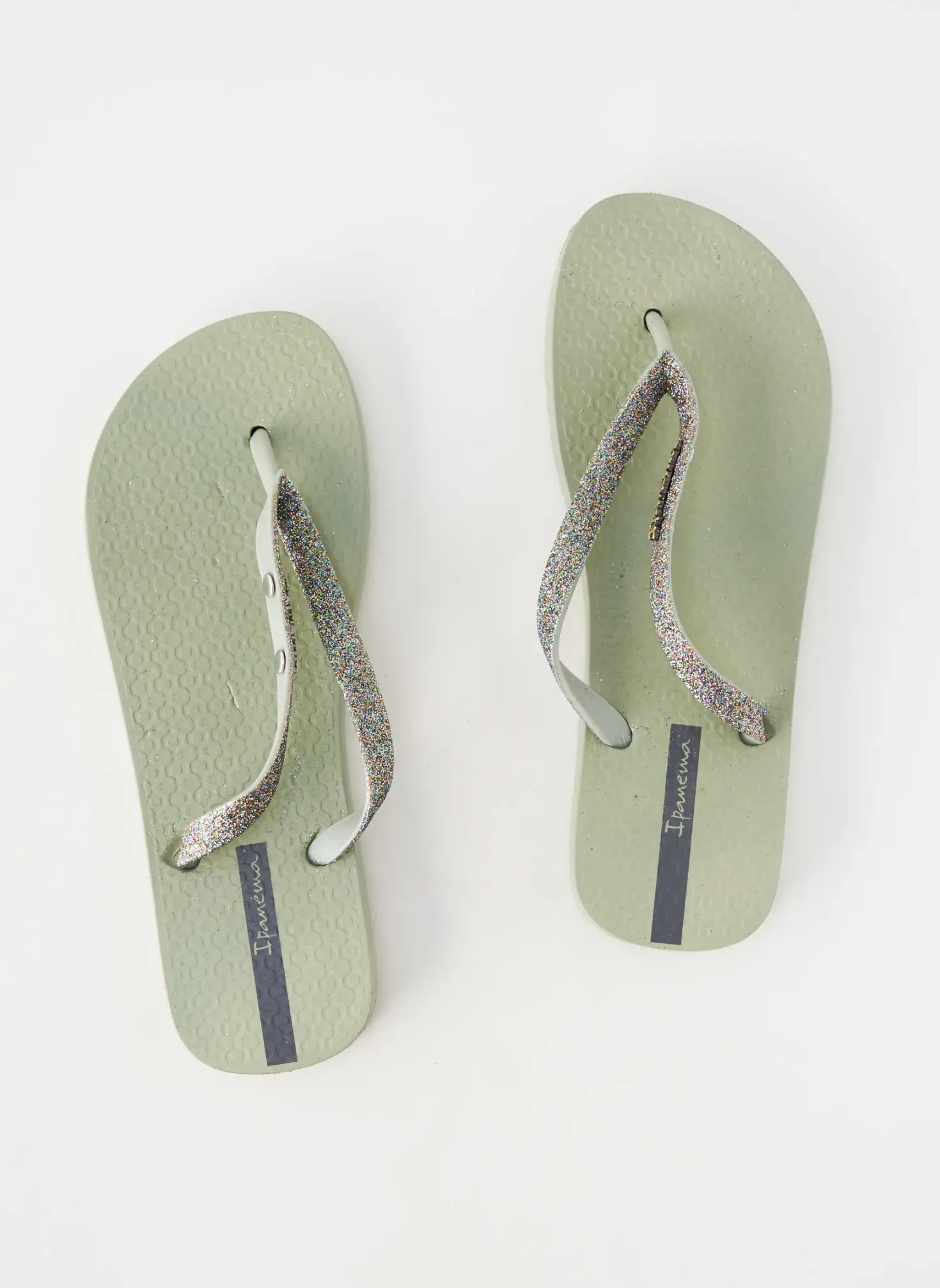 Tongs Ipanema Vert Talon Plat Jusqu'à 3cm