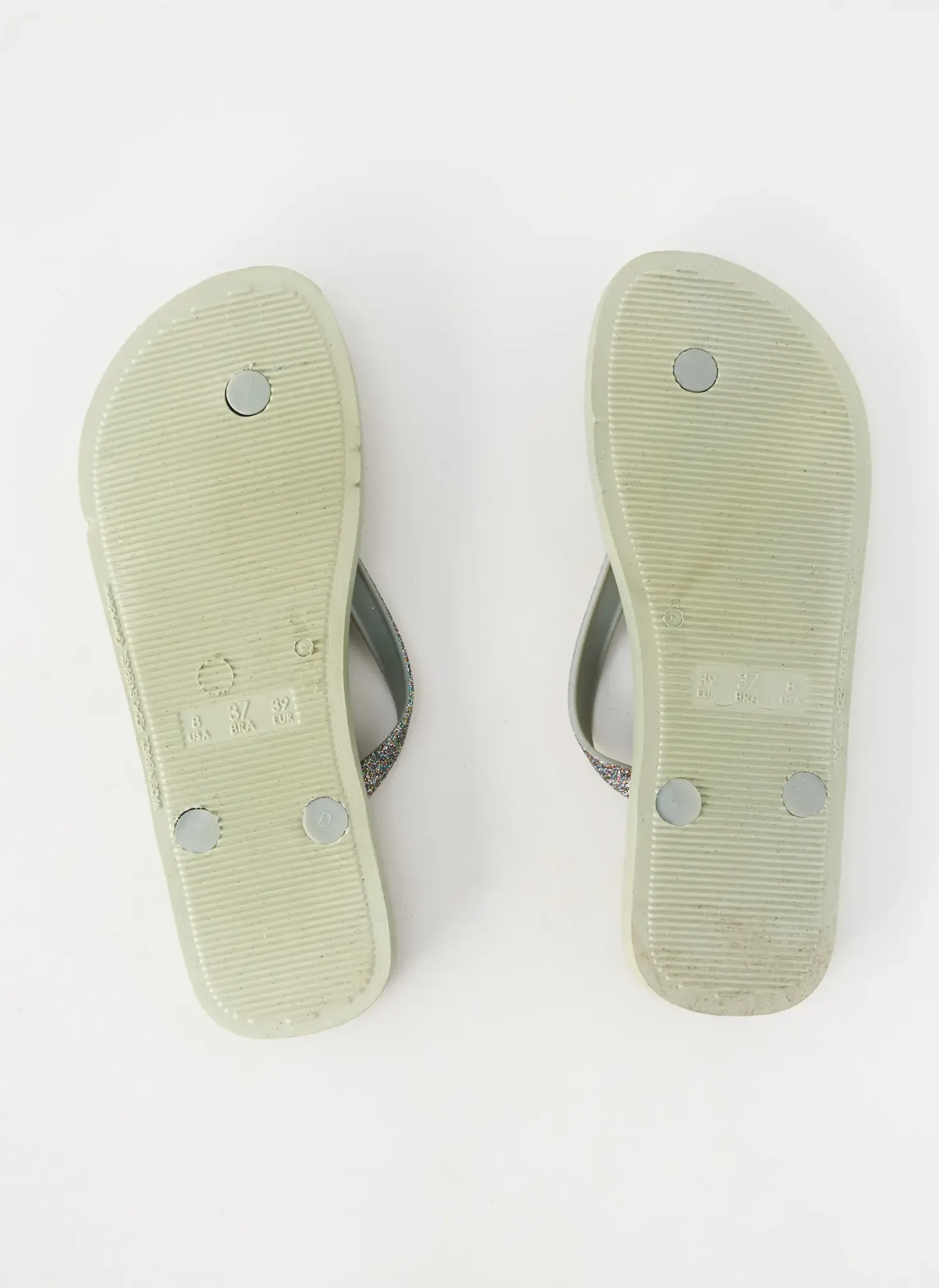 Tongs Ipanema Vert Talon Plat Jusqu'à 3cm