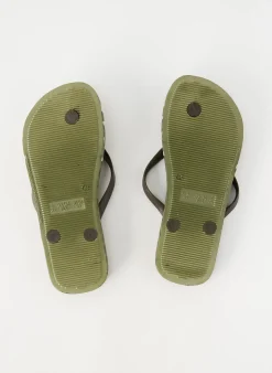 Tongs Ipanema Vert Talon Plat Jusqu'à 3cm