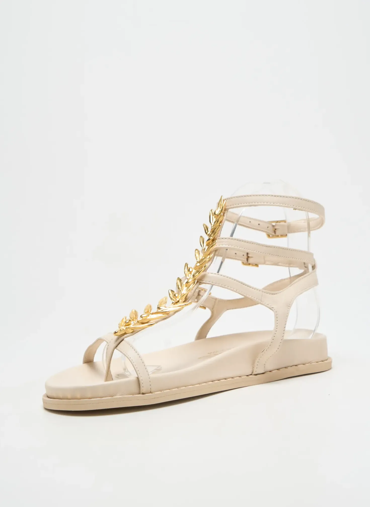 Tongs Kotris Beige Talon Plat Jusqu'à 3cm