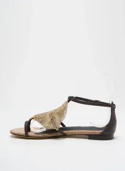 Tongs Lola Cruz Marron Talon Plat Jusqu'à 3cm