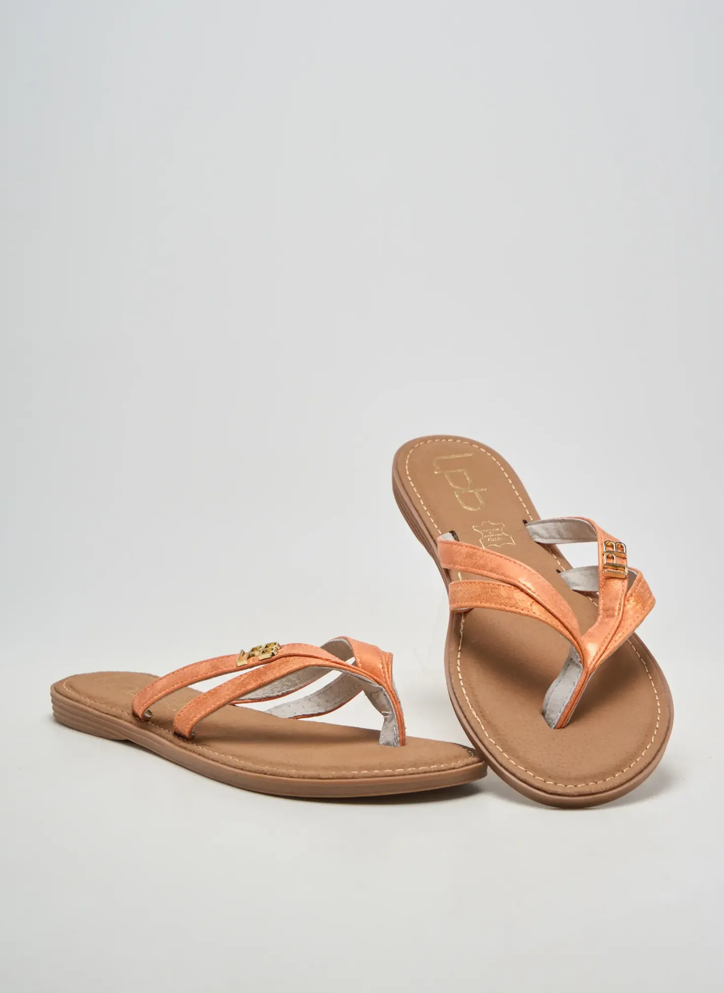 Tongs Lpb Les Petites Bombes Orange Talon Plat Jusqu'à 3cm