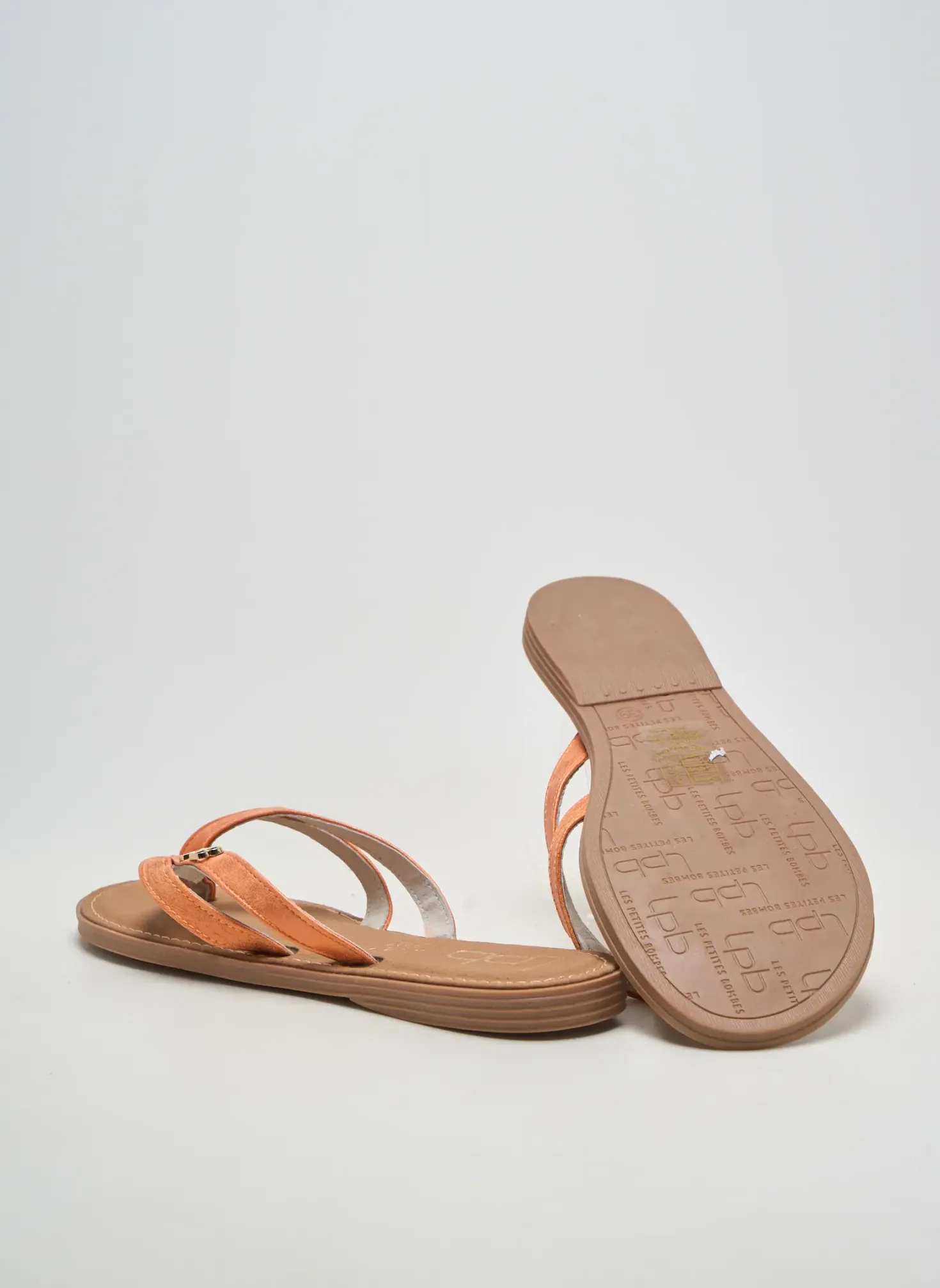 Tongs Lpb Les Petites Bombes Orange Talon Plat Jusqu'à 3cm