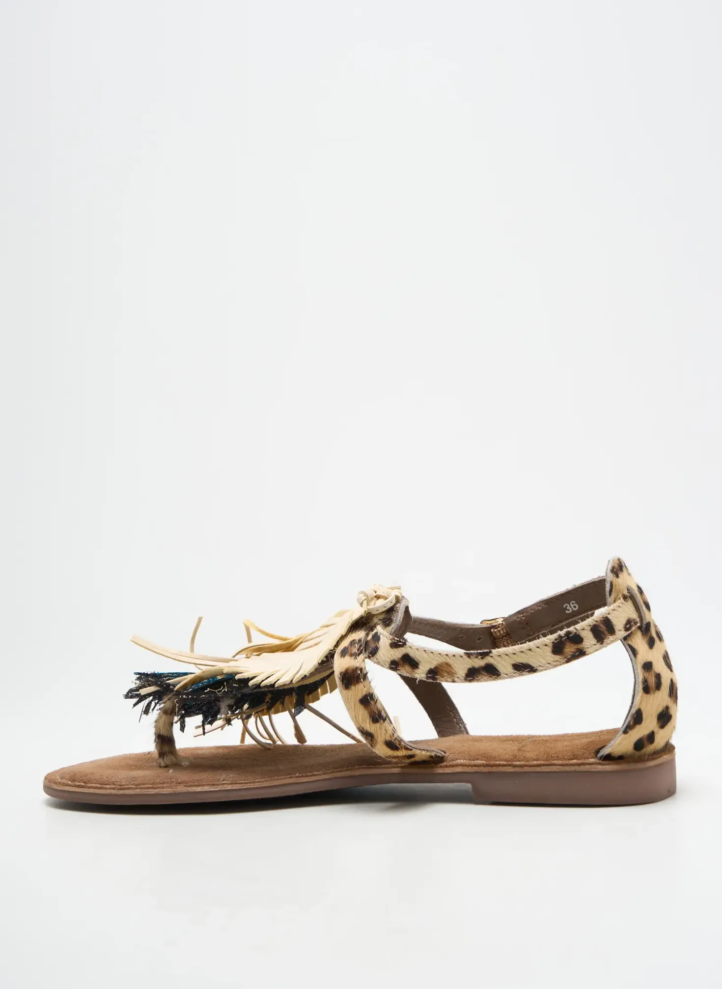 Tongs Metamorf'ose Beige Talon Plat Jusqu'à 3cm