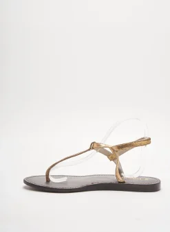 Tongs Morgan Jaune Talon Plat Jusqu'à 3cm