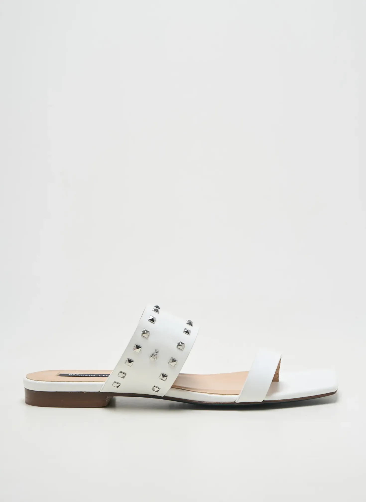 Tongs Patrizia Pepe Blanc Talon Plat Jusqu'à 3cm