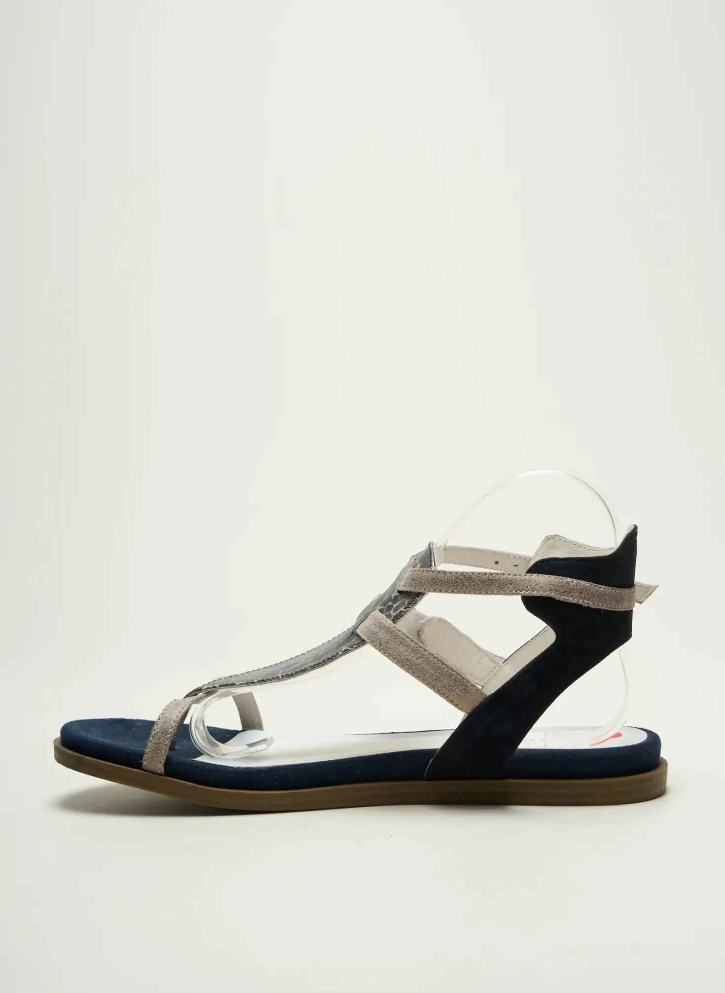 Tongs Regard Bleu Talon Plat Jusqu'à 3cm