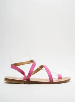 Tongs Sandalia Cyclades Rose Talon Plat Jusqu'à 3cm