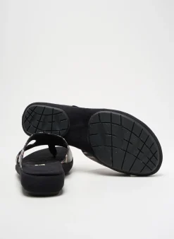 Tongs Tsubo Noir Talon Plat Jusqu'à 3cm