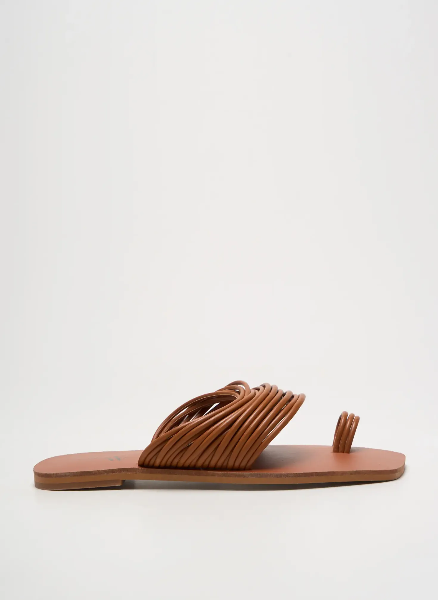 Tongs Vanessa Wu Marron Talon Plat Jusqu'à 3cm