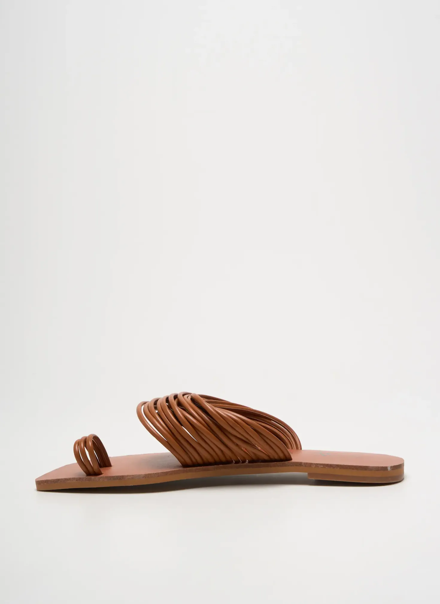 Tongs Vanessa Wu Marron Talon Plat Jusqu'à 3cm
