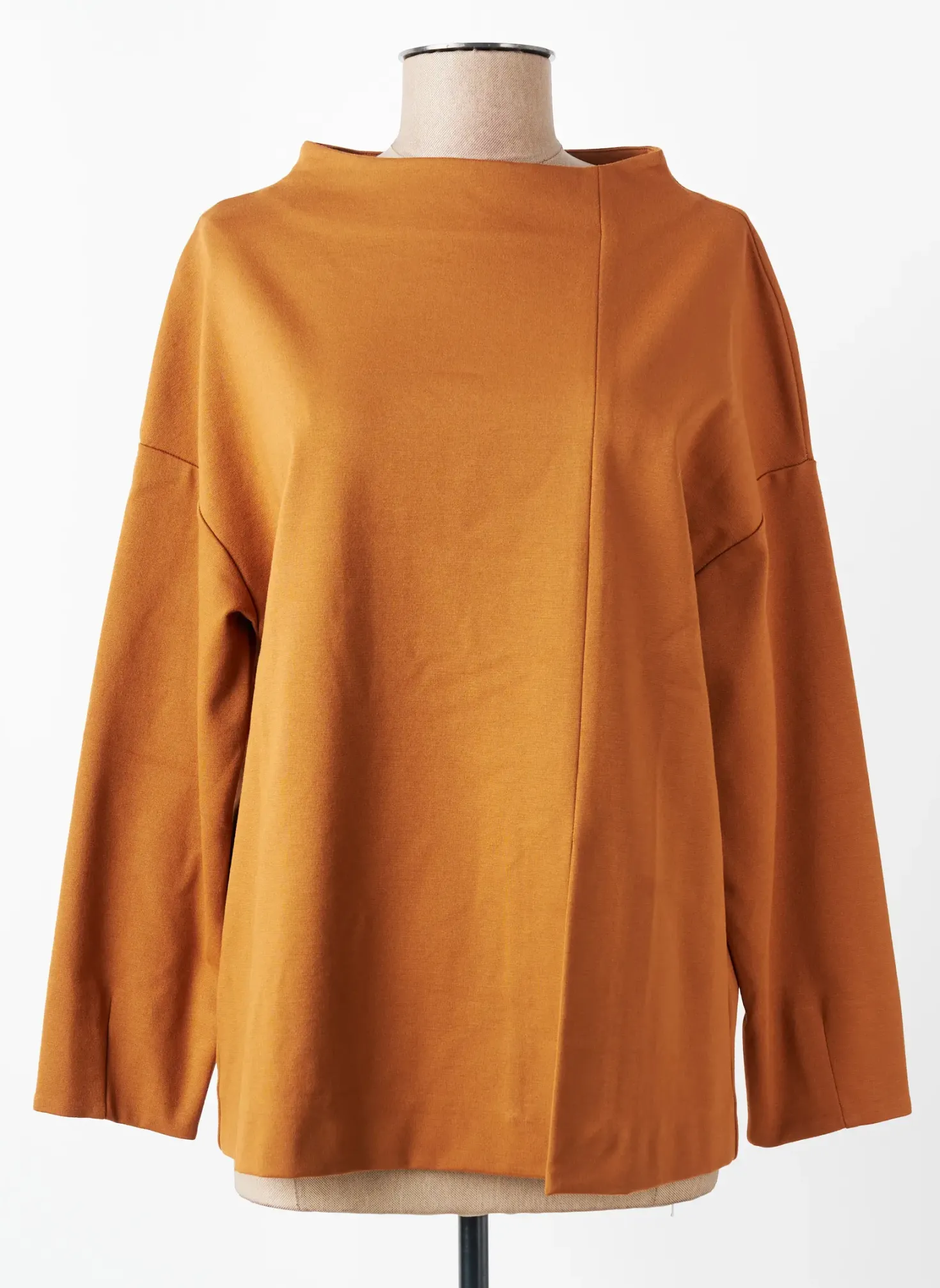 Top Anna Seravalli Marron Manches Longues