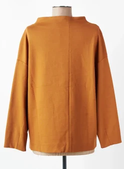 Top Anna Seravalli Marron Manches Longues