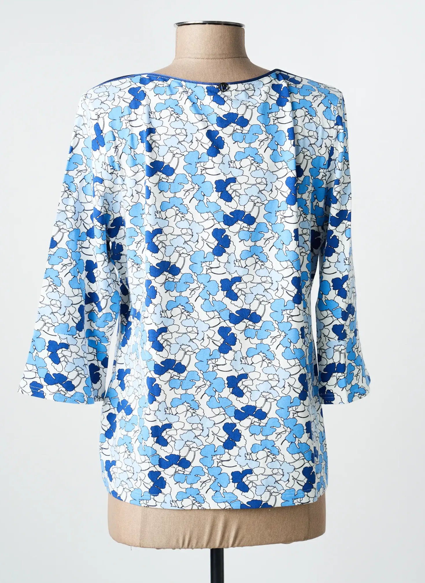 Top Barbara Lebek Bleu Manches Longues