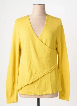 Top By Basics Jaune Manches Longues
