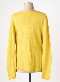 Top By Basics Jaune Manches Longues