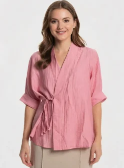 Top Compañia Fantastica Rose Manches Longues
