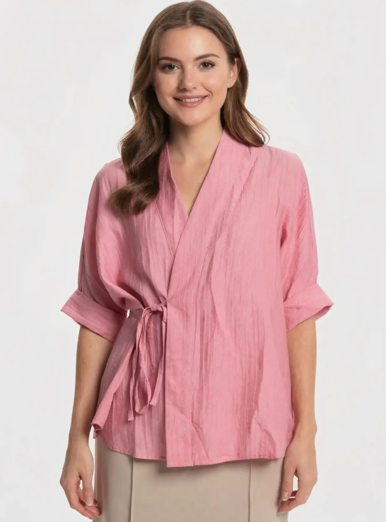 Top Compañia Fantastica Rose Manches Longues