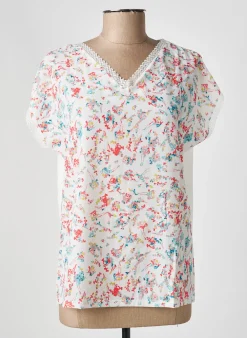 Top Damart Blanc Manches Courtes