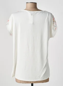 Top Damart Blanc Manches Courtes