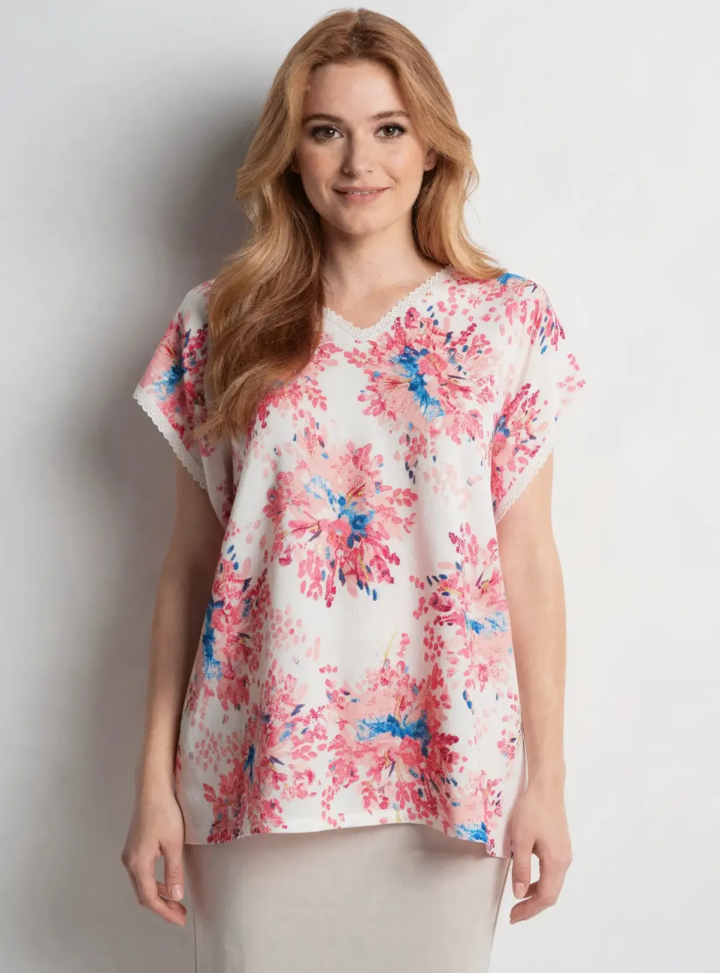 Top Damart Blanc Manches Courtes