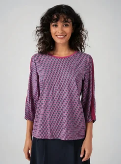 Top Damart Violet Manches Longues