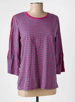 Top Damart Violet Manches Longues