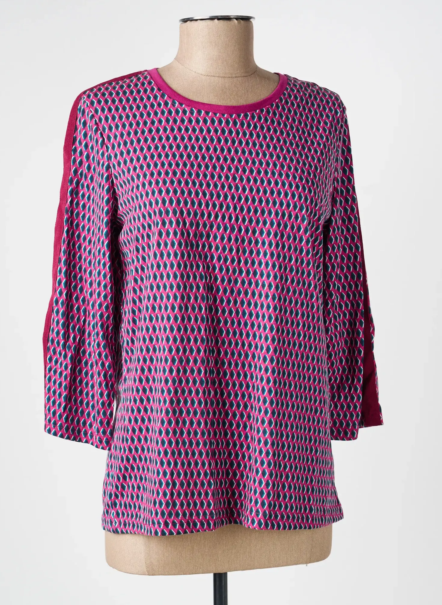 Top Damart Violet Manches Longues