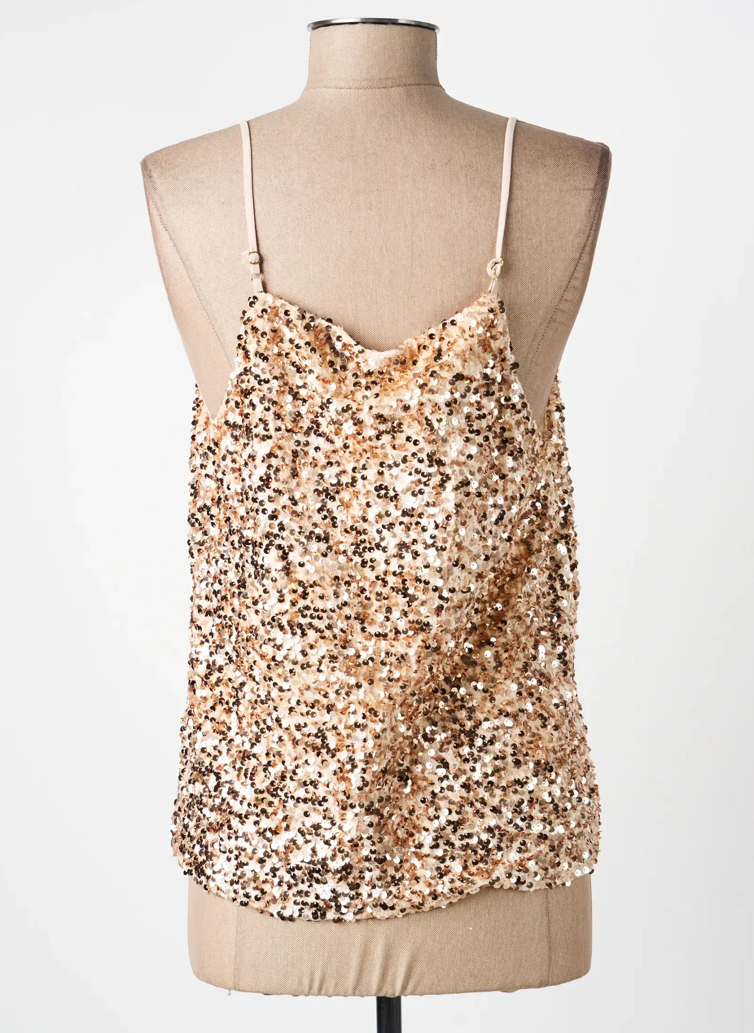 Top Emma & Ella Beige Fines Bretelles