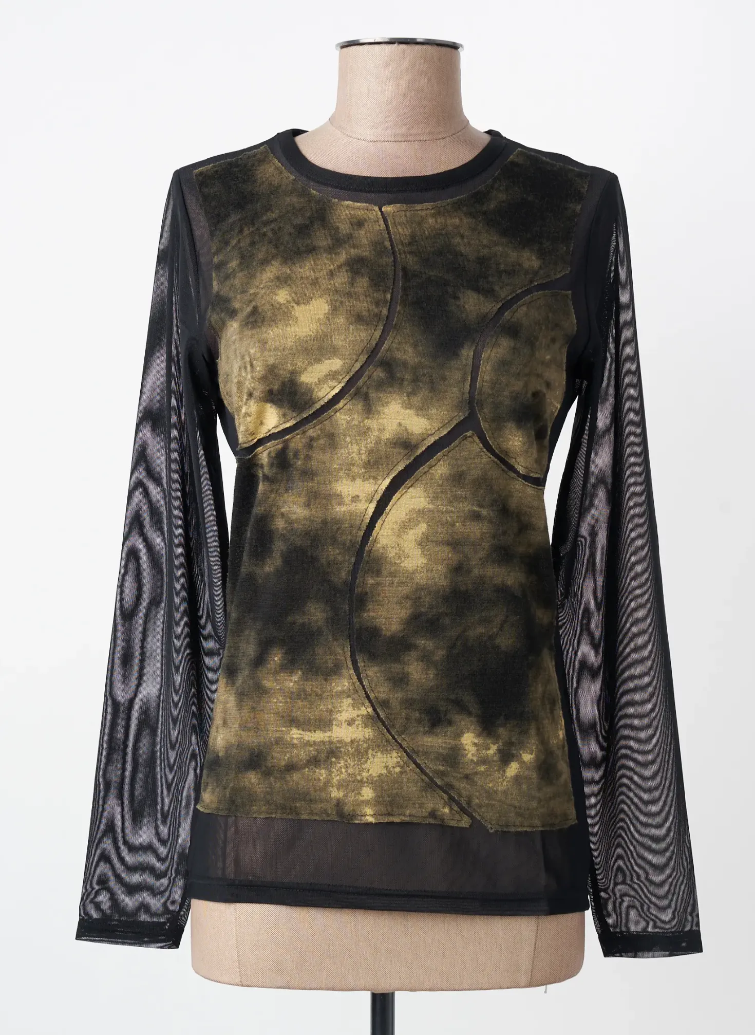 Top Entracte Noir Manches Longues