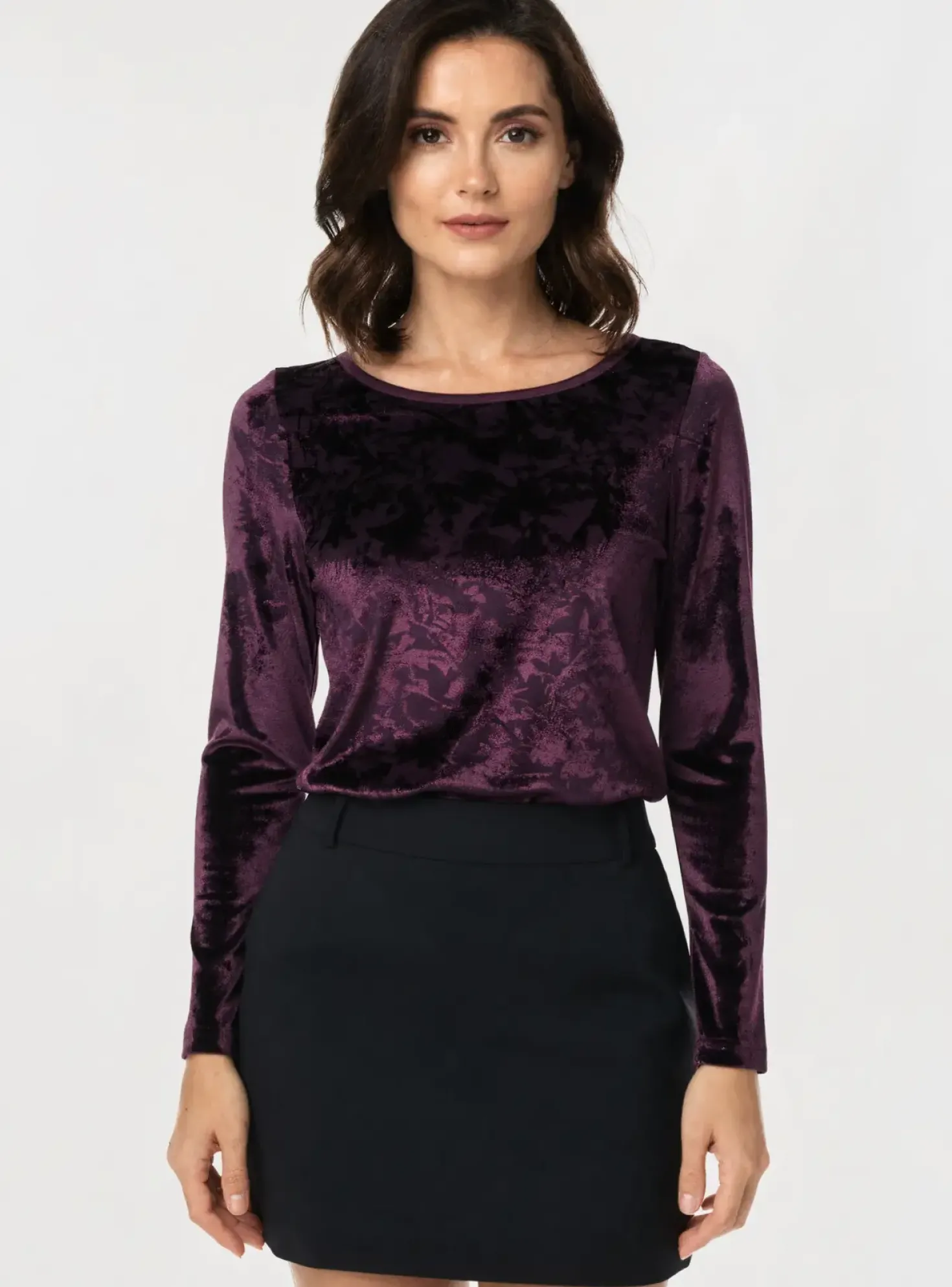 Top Entracte Violet Manches Longues